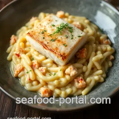 Simple & Elegant Seared Sea Bass with Lobster Risotto: A Flavorful Dinner Delight Recipe Card