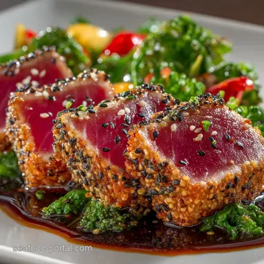 Six Minute SesameCrusted Ahi Tuna Steak Recipe Recipe Card
