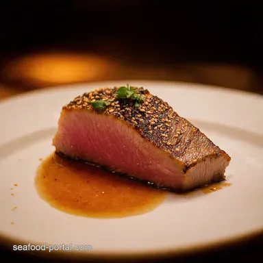 Seared Yellowfin Tuna with SesameGinger Restaurant Easy Recipe Card