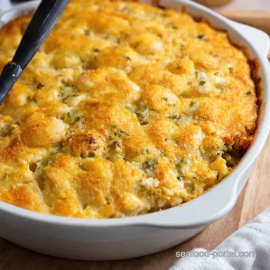 Seaside Comfort Easy Seafood Casserole Recipe Recipe Card