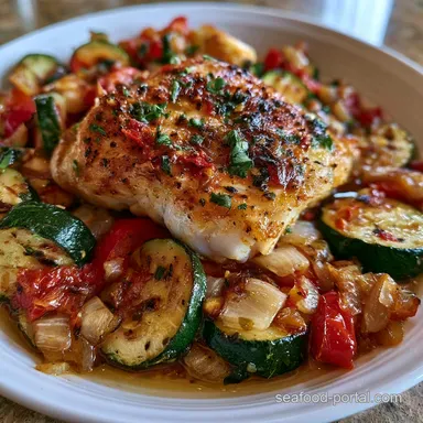 Sheet Pan Haddock with Zucchini: Baked Recipe Card