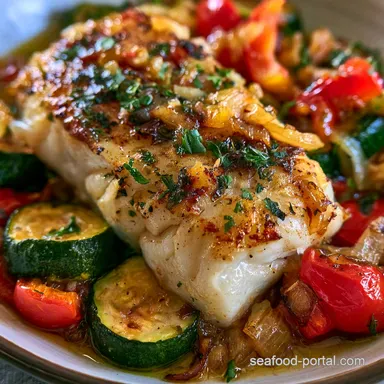 Sheet Pan Haddock with Zucchini: Baked