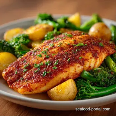 Sheet Pan Tilapia with Broccoli Recipe Card