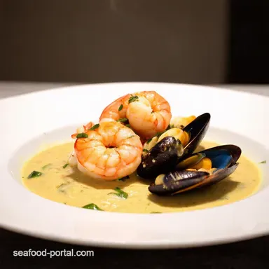 Creamy Garlic Shrimp and Mussels Seaside Romance Recipe Card