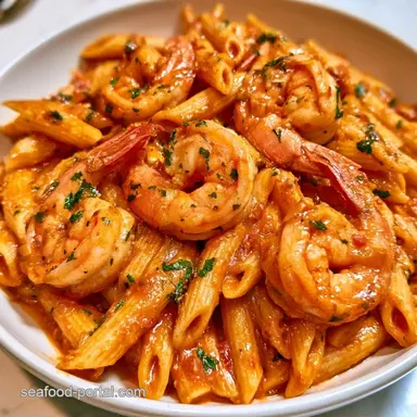 Shrimp Arrabbiata in 30 Minutes Recipe Card
