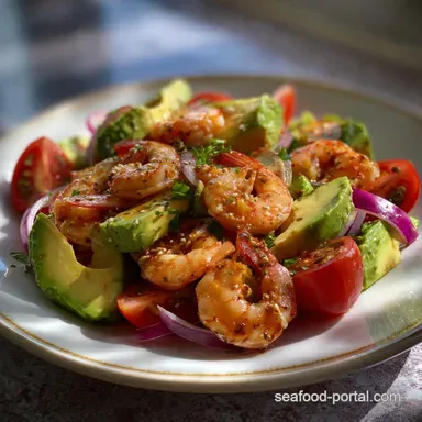 Healthy Shrimp Avocado Salad Without Mayo: Zesty Lime Finish Recipe Card