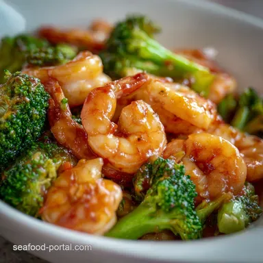 Shrimp Broccoli Stir Fry Recipe 30-Minute Healthy Takeaway Fake-Away Recipe Card