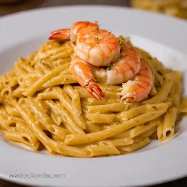 Shrimp Crab Pasta with Creamy Cajun Kick Recipe Card
