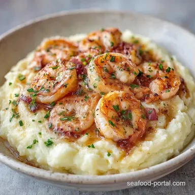 Shrimp Mashed Potato Bowl in 35 Minutes Recipe Card