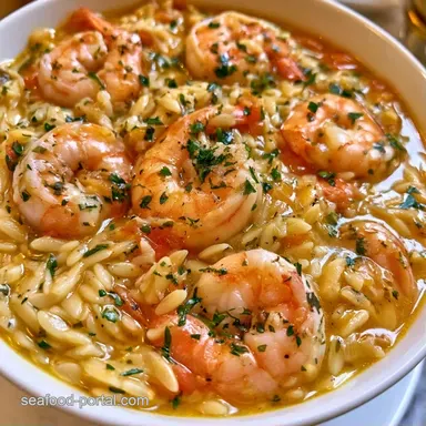 Shrimp Soup with Orzo in 30 Minutes Recipe Card