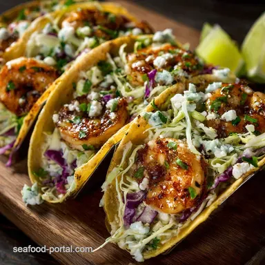 Shrimp Tacos with Cabbage Slaw Zesty Easy Ready in 45 Mins Recipe Card
