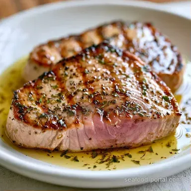 Sicilian Grilled Tuna Steaks for 4 Recipe Card