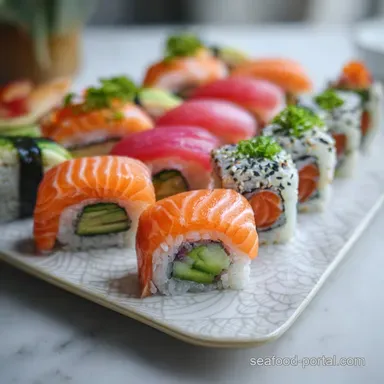 Sushi: Ready in 1 Hours with Pan-Seared Salmon Recipe Card