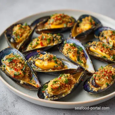 Baked Mussels Recipe: Simple Way in 18 Mins Recipe Card