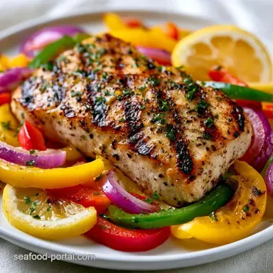 Simple Grilled Fish Skewers for 4 Recipe Card