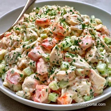 Sizzler Imitation Crab Salad Copycat Recipe Card