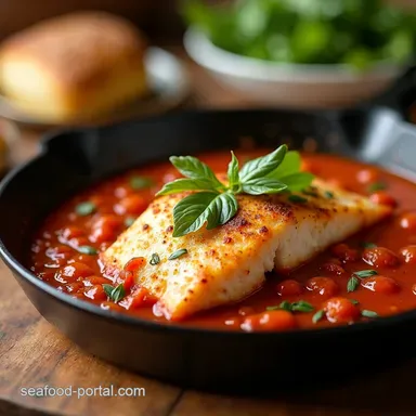 Easy Skillet Fish Recipe Spicy Tomato Sauce in 20 Recipe Card