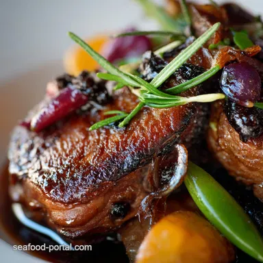 Duck neck SlowBraised with Red Wine for a Soulful Dinner Recipe Card