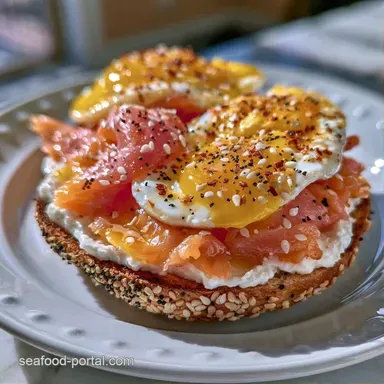 Smoked Salmon Breakfast Sandwich: 10 Min Recipe Card