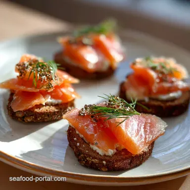 Smoked Salmon Hors D'oeuvres for 24 Servings