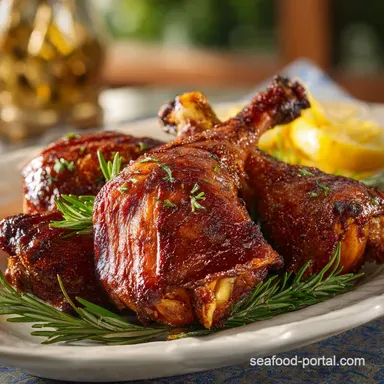 Theme Park Smoked Turkey Legs Recipe Juicy FallOffTheBone Recipe Card