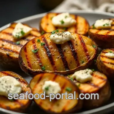 Smoky, Easy Grilled Baked Potatoes with Herby Garlic Butter Recipe Card