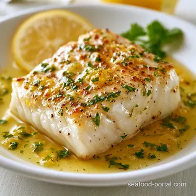 Sous Vide Halibut with Lemon Butter Recipe Card
