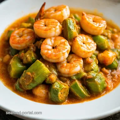 Smothered Okra Shrimp A Taste of the Lowcountry Recipe Card