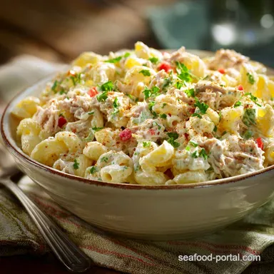 SouthernStyle Tuna Macaroni Salad: Creamy, Tangy Picnic Classic Recipe Card