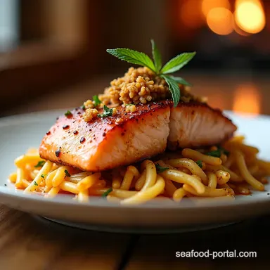 SoyKissed Flavorful Soy Salmon Steak with Sambal Crunch Recipe Card