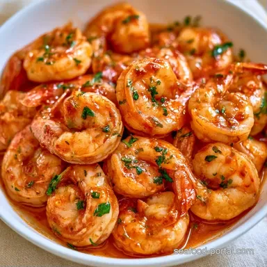 Spanish Shrimp Tomato Sauce for 4 Servings Recipe Card