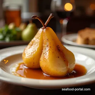 Foolproof Poached Pears with Salted Butter Caramel Sauce Recipe Card