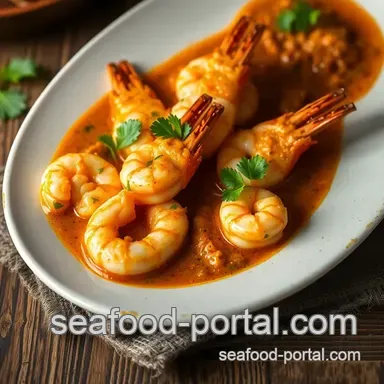 Discover My Grandmother's Cooked Prawns in Spicy Coconut Sauce Recipe Card