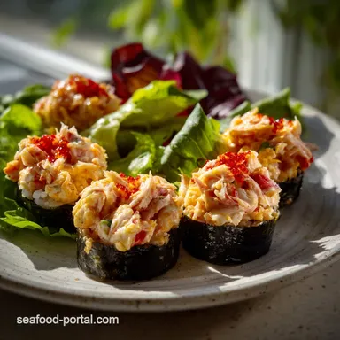 Spicy Crab Salad Sushi with Crispy Rice: 20 Min Treat Recipe Card