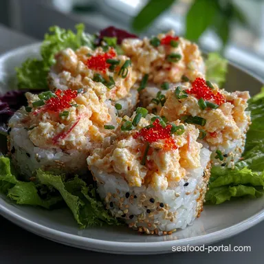 Spicy Crab Salad Sushi with Crispy Rice: 20 Min Treat