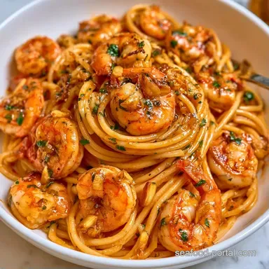 Spicy Garlic Shrimp Spaghetti in 25 Min Recipe Card