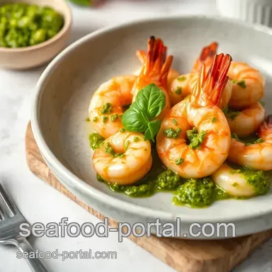 How to Make Delicious Sautéed Prawns with Zesty Basil Pesto Recipe Card