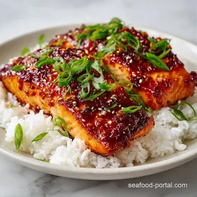 Spicy Salmon Rice Bowl in 30 Minutes Recipe Card