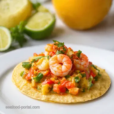 Spicy Shrimp Tostada Ceviche My Zesty Summer Recipe Recipe Card