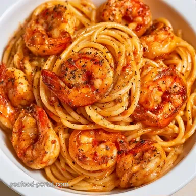 Spicy Shrimp Spaghetti in 25 Minutes Recipe Card