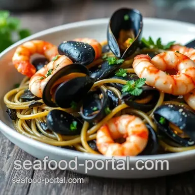 Squid Ink Seafood Pasta: 5 Best Gourmet Tips to Savor Recipe Card