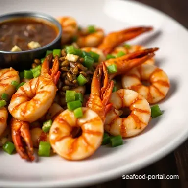 Sticky Asian Garlic Prawns: Quick asian shrimp recipes! Recipe Card