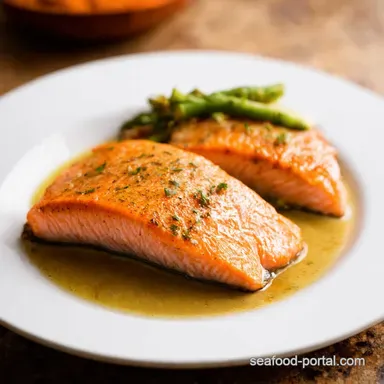 Sticky Garlic Butter Salmon Ridiculously Easy Tasty Recipe Card