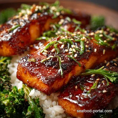 Miso Salmon Recipe: Sticky Ginger Glaze, Easy Weeknight Dinner Recipe Card