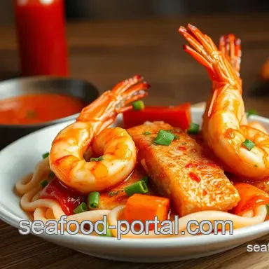 Quick & Flavorful Stir-Fry Prawns & Salmon with Sriracha: A Family Favorite
