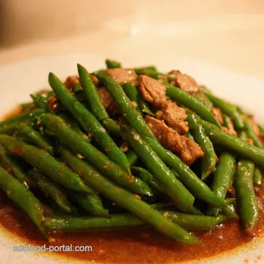 StirFried green beans and pork Quick GingerGarlic Recipe Recipe Card