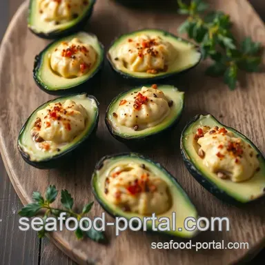 Easy Savory Stuffed Avocado Oysters Appetizer: A Coastal Delight Recipe Card