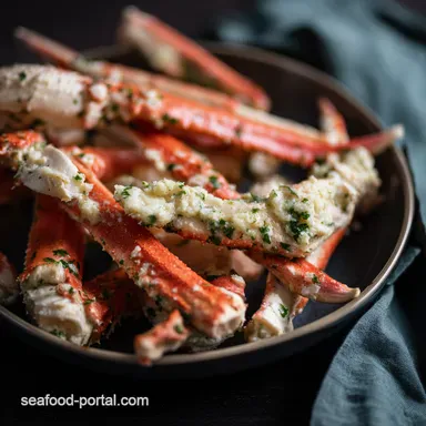 Succulent Snow Crab Legs Easy GarlicHerb Butter Recipe Recipe Card