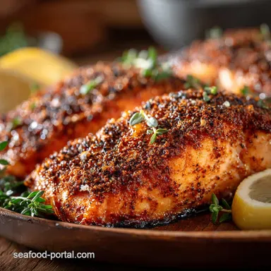 Salmon Seasoning: Sweet Smoky Dry Rub for Crispy Pan-Seared Fish Recipe Card