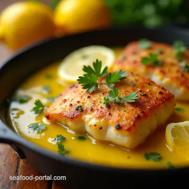 Sunshine in a Pan Irresistible Lemon Butter Sauce Perfect Recipe Card